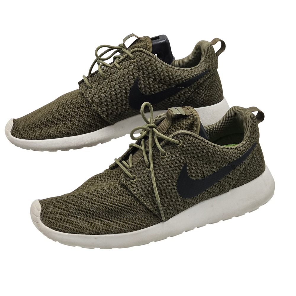 Nike Roshe One Sneakers Mens 8 Olive Green Black Athletic Casual 511881-201
